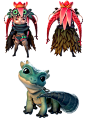 Tuhi and Draco, Helena Sánchez : This was part of my final project at university in 2016. I created a fantasy world called Misella, which is found inside a seed, where the Tegu race (the girl) lives.