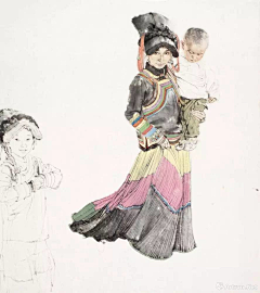 绘制人性采集到国画