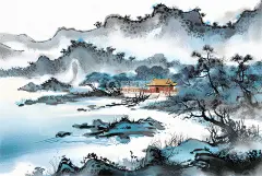 中国风山水风景高清模板免费下载-趣麦麦图