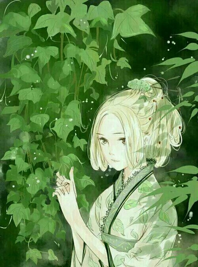 疏璃二次元意境头像小清新高清插画简洁女生呆萌唯美可爱萌萌哒小清新