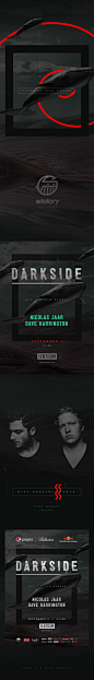 Darkside : Promotional posters for Darkside (Nicolas Jaar & Dave Harrington) project live show in Kiev, Ukraine during the 2014 world tour