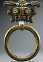 Auction Important Pair of silver handles in the shape of…