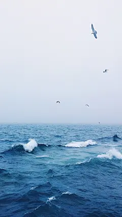 蓝色大海清新自然风景手机壁纸