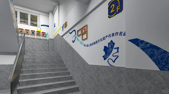 校园非遗楼梯文化墙设计 - 小红书-花瓣网