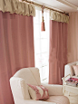 可爱又不失优雅的粉色窗帘