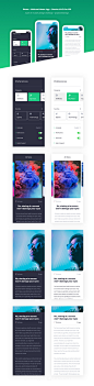 新闻图文类博客移动APP iNews – iOS Starter UI Kit 每日UI源文件分享 :  