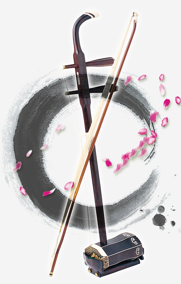 水墨二胡花瓣高清素材 独奏 免费下载 页...