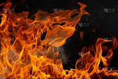 火焰燃烧的背景发光