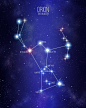 the star in the night sky with its name written on it and stars all around