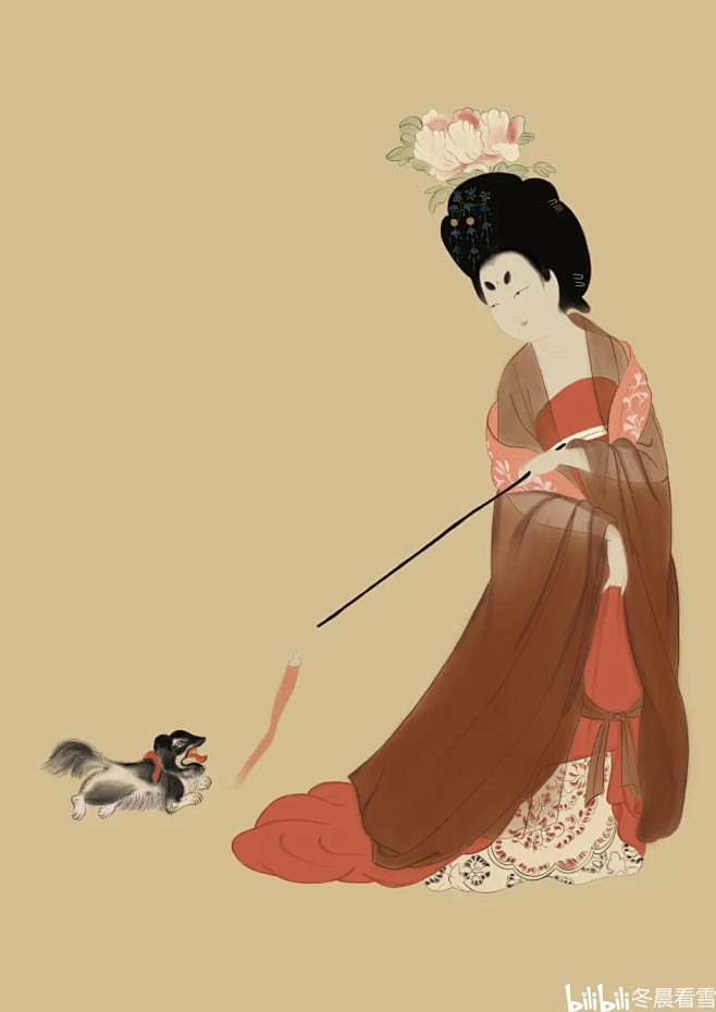 挑战Ipad绘制中国十大名画—簪花仕女图