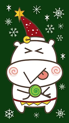 河马牛牛圣诞节系列手机壁纸