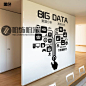 网络科技公司微创办公室大数据bigdata互联网电脑灯泡装饰墙贴纸-淘宝网