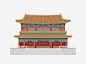 北京古建筑手绘插画