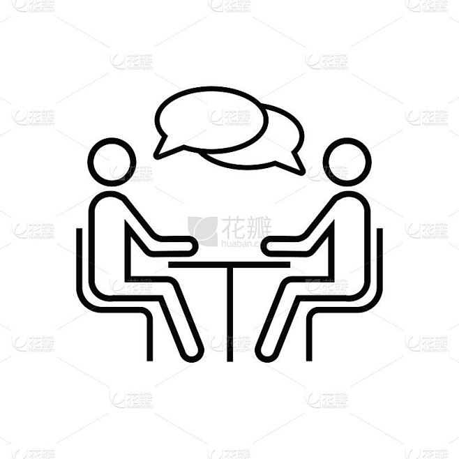说话人图标。对话标志设计