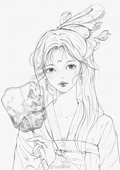 煮酒少侠采集到Ancient style line draft