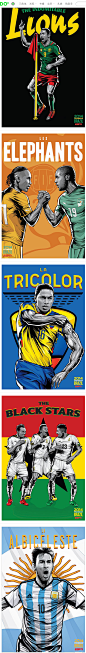 2014巴西世界杯32强创意插画版宣传海报 文艺圈 展示 设计时代网-Powered by thinkdo3 #设计#