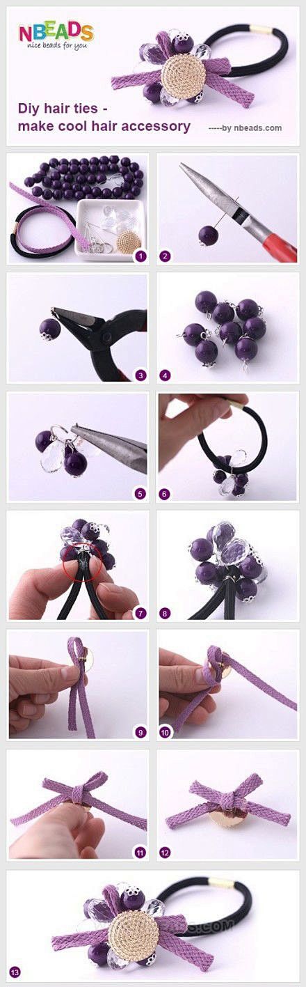 手工教程：DIY紫色小饰品 (2)