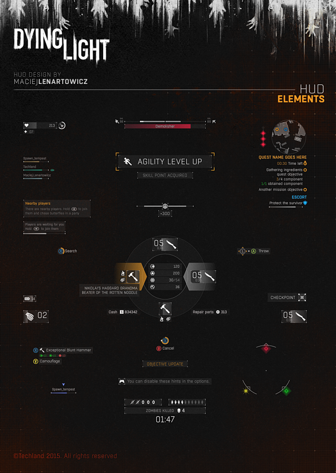 Dying Light UI Eleme...