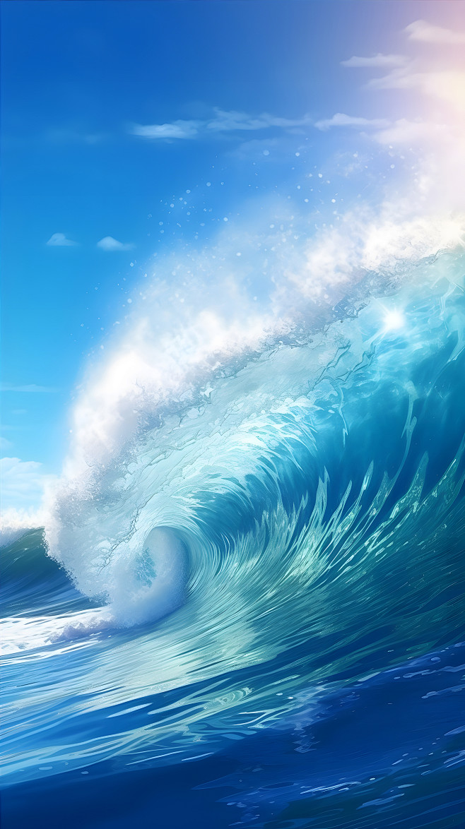 潮国创意_滔天巨浪龙卷海浪海洋夏天夏季编...