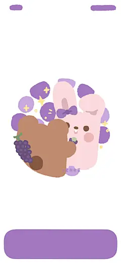 卡通 手机壁纸 小熊 兔兔 可爱 cr：黑熊熊茶
