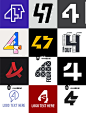 灵感采集4️⃣99个数字4元素图形logo设计分享