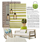 A home decor collage from June 2015 featuring plug in ceiling lamp, flatweave wool rug and green outdoor rug. Browse and shop related looks.