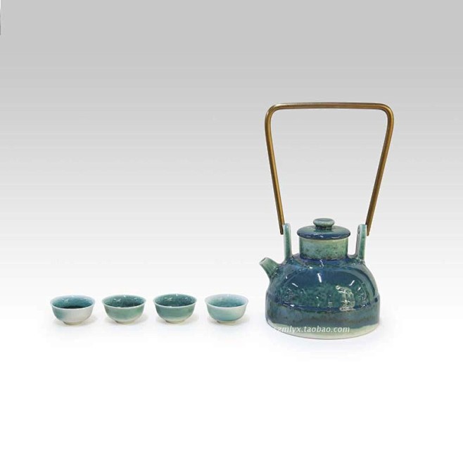 新中式软装饰品茶具摆件茶几茶壶 样板房摆...