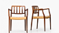 Niels O. Møller dining chairs model 83 and model 66 at Studio Schalling