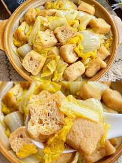 大白菜炖油豆腐汤
