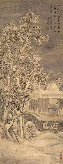 字裏行間采集到中国山水人物画卷——沈周