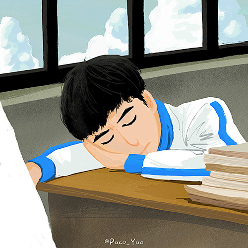 pacoyao插画原创音乐电影画歌谁的青春不迷茫不说再见入学时想着毕业