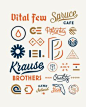 logos - love the combination of colors and fonts