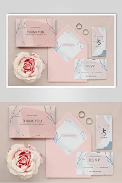 信封书签邀请函名片样机