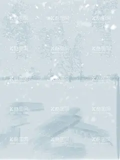 水墨海报  - 源文件下载【酷图网】水墨,海报,雪花,展架,蓝灰色,小桥人家,山,山峦,