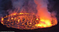 摄影师拍摄到世界上最大熔岩湖火山爆发瞬间 高清图(1)_光明网