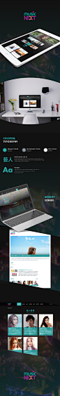 Music Next website : Website design for a brand "Music Next"