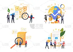绘画插图,图表,技术,模板,互联网,概念,金融和经济,成年的