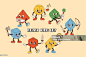 DND Dice set for Board games in old classic cartoon style, groovy RPG dice for table game. Vector illustration - 免版稅一組物體圖庫向量圖形
