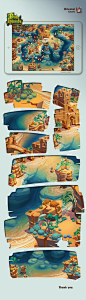 Pirate Legends TD Background 3 by Adrian Andreias, via Behance