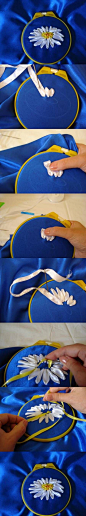 DIY Embroidery Ribbons Daisy