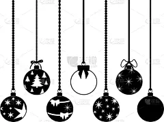 悬挂的,圣诞装饰,华丽的,传统,球体,事件,传统节日,地球形,弯曲,剪影