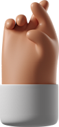 Tanned skin hand with crossed fingers PNG, SVG