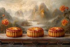 点心中秋节美食月饼摄影照片