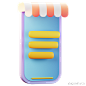 电话手机在线商店购买3D图标 phone mobile online shop buy icon