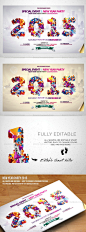 New Year 2015 Party国外海报广告模板素材源文件-淘宝网