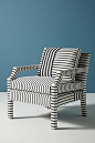 Slide View: 2: Banded Stripe Delaney Chair