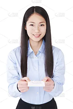 名片,青年人,女商人,空白的,拿着,垂直画幅,留白,半身像,仅成年人,日本人