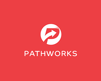 Pathworks 箭头 P字母 红色 ...