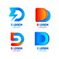 字母D，logo标志矢量图素材
