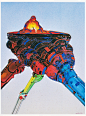 来自法国的幻想漫画家墨比斯Moebius的漫画作品 （第三弹）《1986 Art of moebius book high quality》部分插图 绘画人